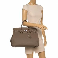 Hermes Etoupe Grey Togo Leather Palladium Hardware Birkin 40 Bag For Women -Deals Hermes Store luxury women hermes used handbags p359918 015