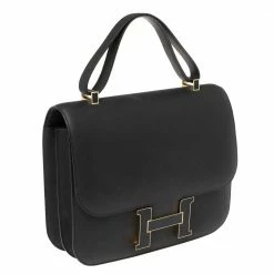 Hermes Black Sombrero Leather Gold Hardware Constance Cartable 29 Bag For Women -Deals Hermes Store luxury women hermes used handbags p359923 004