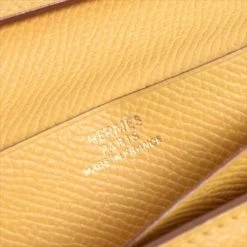 Hermes Yellow Epsom Leather Bearn Classic Wallet For Women -Deals Hermes Store luxury women hermes used handbags p360347 003