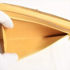 Hermes Yellow Epsom Leather Bearn Classic Wallet For Women -Deals Hermes Store luxury women hermes used handbags p360347 004