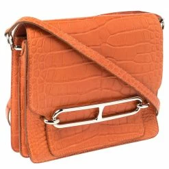 Hermes Pain D’ Epice Matte Alligator Roulis 23 Bag For Women -Deals Hermes Store luxury women hermes used handbags p361042 008