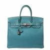 Hermes Blue Jean Clemence Leather Ruthenium Hardware Hac Birkin 28 Bag For Women -Deals Hermes Store luxury women hermes used handbags p362247 004