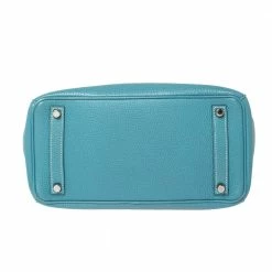 Hermes Blue Jean Clemence Leather Ruthenium Hardware Hac Birkin 28 Bag For Women -Deals Hermes Store luxury women hermes used handbags p362247 007