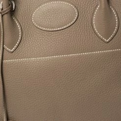 Hermes Gris Tourterelle Clemence Leather Bolide 35 Bag For Women -Deals Hermes Store luxury women hermes used handbags p365162 006