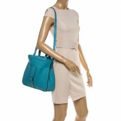 Hermes Blue Saint-Cyr Clemence Leather Palladium Hardware Halzan 31 Bag For Women -Deals Hermes Store luxury women hermes used handbags p365163 002