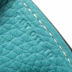 Hermes Blue Saint-Cyr Clemence Leather Palladium Hardware Halzan 31 Bag For Women -Deals Hermes Store luxury women hermes used handbags p365163 011