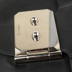 Hermes Black Leather Palladium Hardware Goodlock Clutch For Women -Deals Hermes Store luxury women hermes used handbags p366367 003