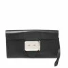 Hermes Black Leather Palladium Hardware Goodlock Clutch For Women -Deals Hermes Store luxury women hermes used handbags p366367 007