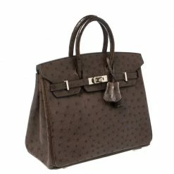 Hermes Havane Ostrich Palladium Hardware Birkin 25 Bag For Women -Deals Hermes Store luxury women hermes used handbags p367385 1607603143 005