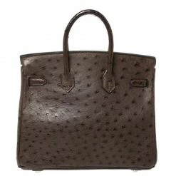 Hermes Havane Ostrich Palladium Hardware Birkin 25 Bag For Women -Deals Hermes Store luxury women hermes used handbags p367385 1607603153 007