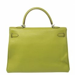 Hermes Apple Green Togo Leather Palladium Hardware Kelly Retourne 35 Bag For Women -Deals Hermes Store luxury women hermes used handbags p368424 001