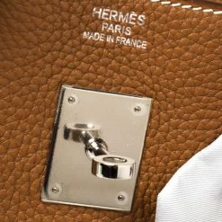 Hermes Gold Taurillion Clemence Leather Palladium Hardware Birkin 35 Bag For Women -Deals Hermes Store luxury women hermes used handbags p372408 012