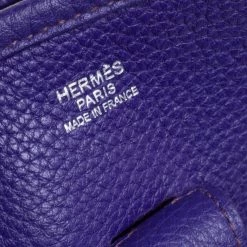 Hermes Ultraviolet Clemence Leather Evelyne I PM Bag For Women -Deals Hermes Store luxury women hermes used handbags p372554 003