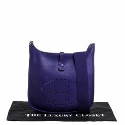 Hermes Ultraviolet Clemence Leather Evelyne I PM Bag For Women -Deals Hermes Store luxury women hermes used handbags p372554 012