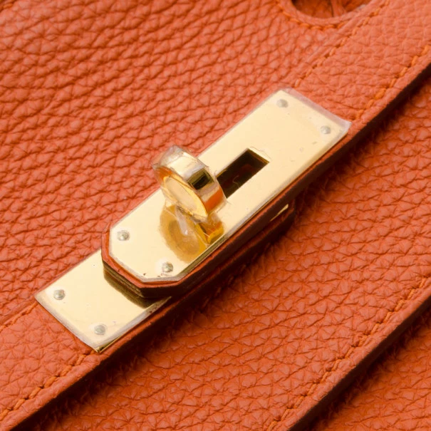 Hermes Orange Togo Leather Birkin 40 For Women 9 Hermes Orange Togo Leather Birkin 40 For Women - Image 7