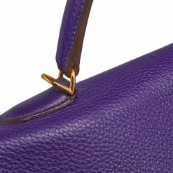 Hermes Ultraviolet Togo Leather Gold Plated Kelly Retourne 40 Bag For Women -Deals Hermes Store luxury women hermes used handbags p37318 030