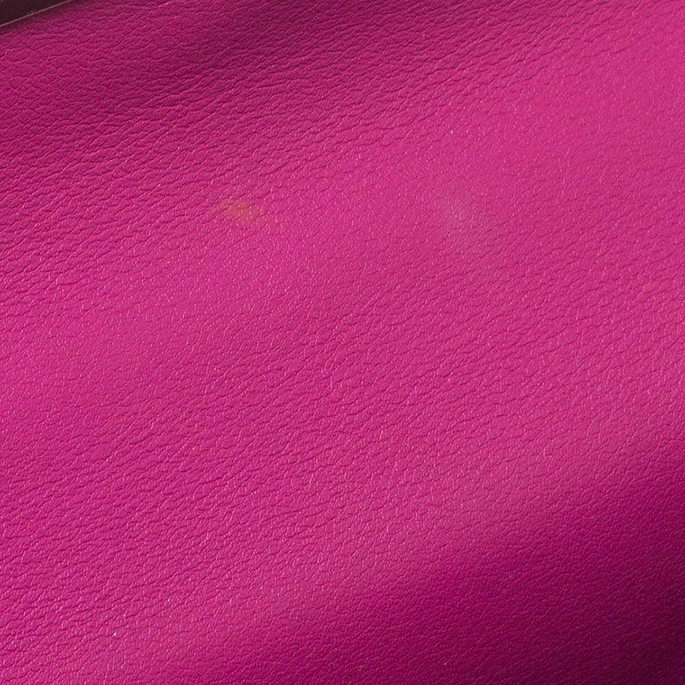 Hermes Hermès Cyclamen Swift Leather Palladium Hardware Kelly Pochette For Women 9 Hermes Hermès Cyclamen Swift Leather Palladium Hardware Kelly Pochette For Women - Image 7