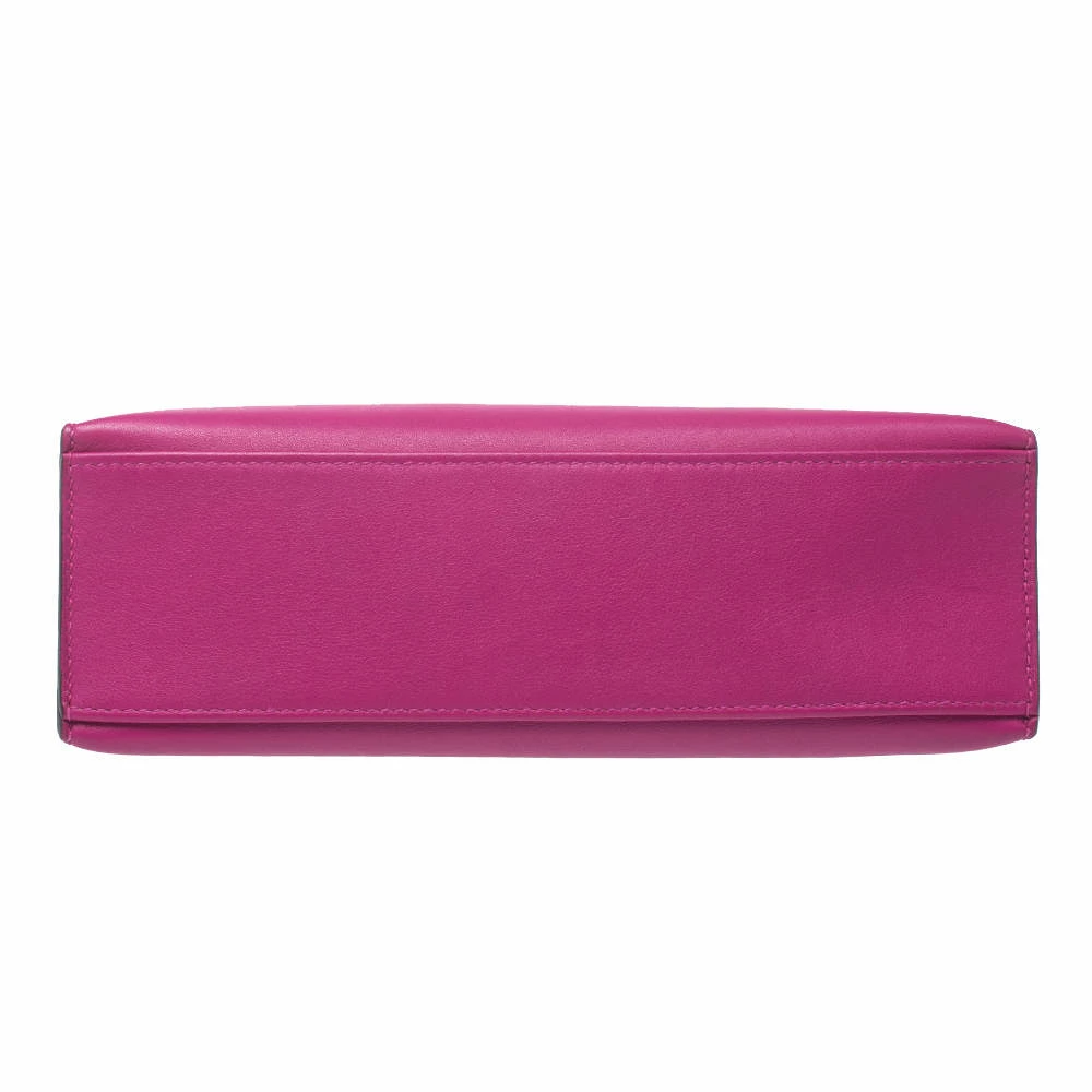 Hermes Hermès Cyclamen Swift Leather Palladium Hardware Kelly Pochette For Women 10 Hermes Hermès Cyclamen Swift Leather Palladium Hardware Kelly Pochette For Women - Image 8