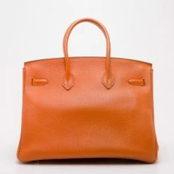 Hermes Orange Birkin 35 For Women -Deals Hermes Store luxury women hermes used handbags p37676 004