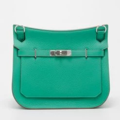 Hermes Menthe Taurillon Leather Sac Jypsiere Messenger Bag For Women