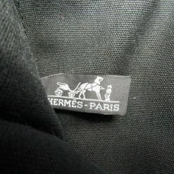 Hermes Black Canvas Fourre Tout Besace MM Messenger Bag For Women -Deals Hermes Store luxury women hermes used handbags p377610 004