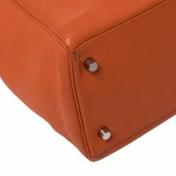 Hermes Orange Clemence Leather Palladium Hardware Kelly Retourne 40 Bag For Women -Deals Hermes Store luxury women hermes used handbags p378063 021