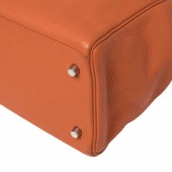 Hermes Orange Clemence Leather Palladium Hardware Kelly Retourne 40 Bag For Women -Deals Hermes Store luxury women hermes used handbags p378063 022