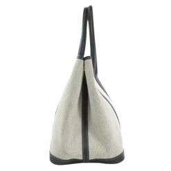 Hermes Black/Off White Toile And Negonda Leather Garden Party Bag For Women -Deals Hermes Store luxury women hermes used handbags p378352 010