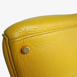 Hermes Kelly 32 Taurillon Clemence In Yellow For Women -Deals Hermes Store luxury women hermes used handbags p37925 011