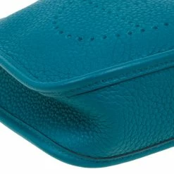 Hermes Clemence Bleu Evelyne II TPM Bag For Women -Deals Hermes Store luxury women hermes used handbags p3794 006