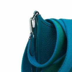 Hermes Clemence Bleu Evelyne II TPM Bag For Women -Deals Hermes Store luxury women hermes used handbags p3794 008