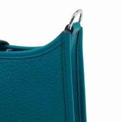 Hermes Clemence Bleu Evelyne II TPM Bag For Women -Deals Hermes Store luxury women hermes used handbags p3794 009