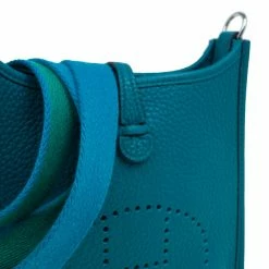 Hermes Clemence Bleu Evelyne II TPM Bag For Women -Deals Hermes Store luxury women hermes used handbags p3794 010