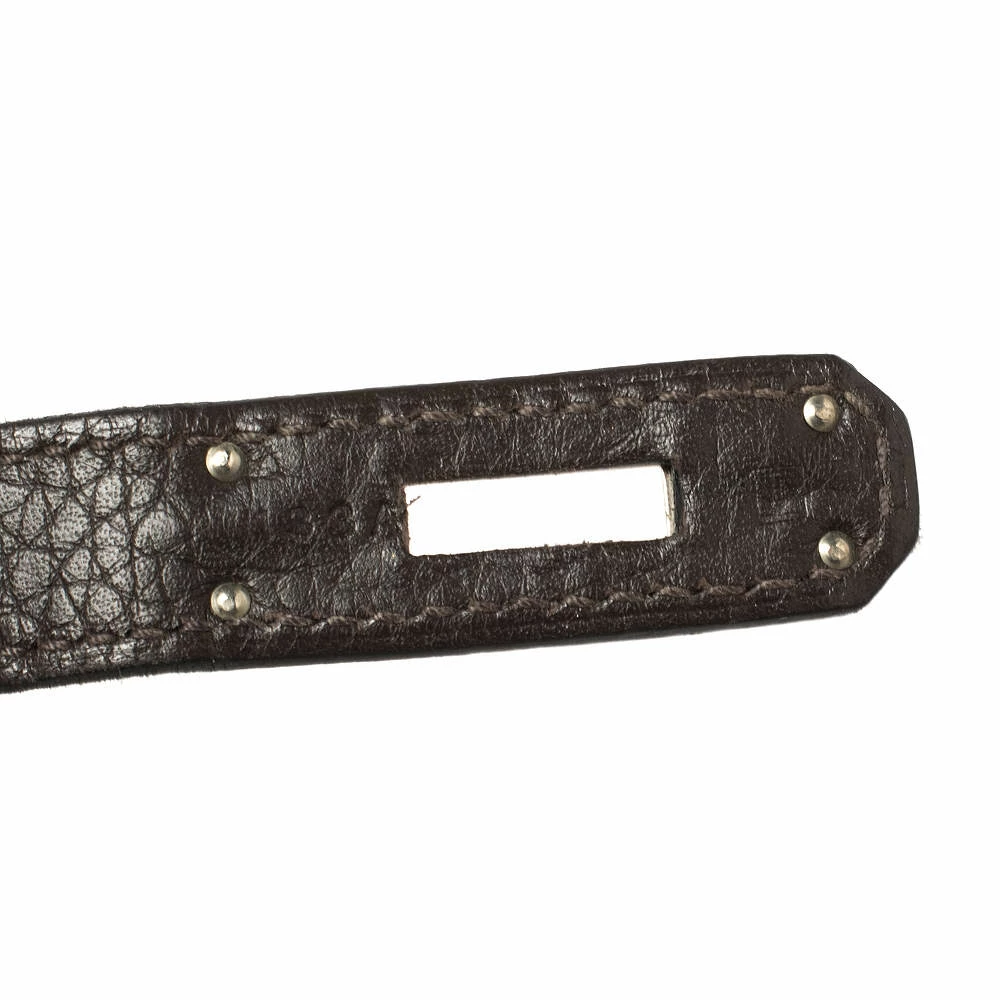 Hermes Cacao Clemence Leather Palladium Hardware Birkin 35 Bag For Women 13 Hermes Cacao Clemence Leather Palladium Hardware Birkin 35 Bag For Women - Image 11