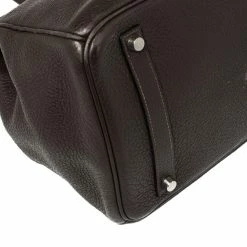 Hermes Cacao Clemence Leather Palladium Hardware Birkin 35 Bag For Women 31 Hermes Cacao Clemence Leather Palladium Hardware Birkin 35 Bag For Women -Deals Hermes Store luxury women hermes used handbags p381110 014