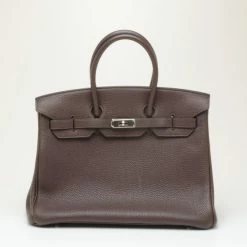 Hermes Birkin 35 Togo Chocolate Brown For Women