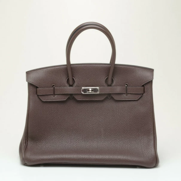 Hermes Birkin 35 Togo Chocolate Brown For Women 3 Hermes Birkin 35 Togo Chocolate Brown For Women