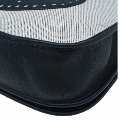 Hermes Beige And Black Clemence Leather GM Evelyne III Ucre Twill Messenger Bag For Women -Deals Hermes Store luxury women hermes used handbags p3814 011