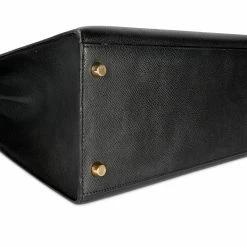 Hermes Black Epsom Leather Gold Hardware Kelly Sellier 35 Bag For Women -Deals Hermes Store luxury women hermes used handbags p381630 002