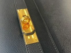 Hermes Black Epsom Leather Gold Hardware Kelly Sellier 35 Bag For Women -Deals Hermes Store luxury women hermes used handbags p381630 011