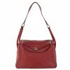 Hermes Red Clemence Leather Lindy 34 Bag For Women