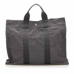 Hermes Grey Canvas Fourre Tout Bag For Women 11 Hermes Grey Canvas Fourre Tout Bag For Women -Deals Hermes Store luxury women hermes used handbags p382596 002