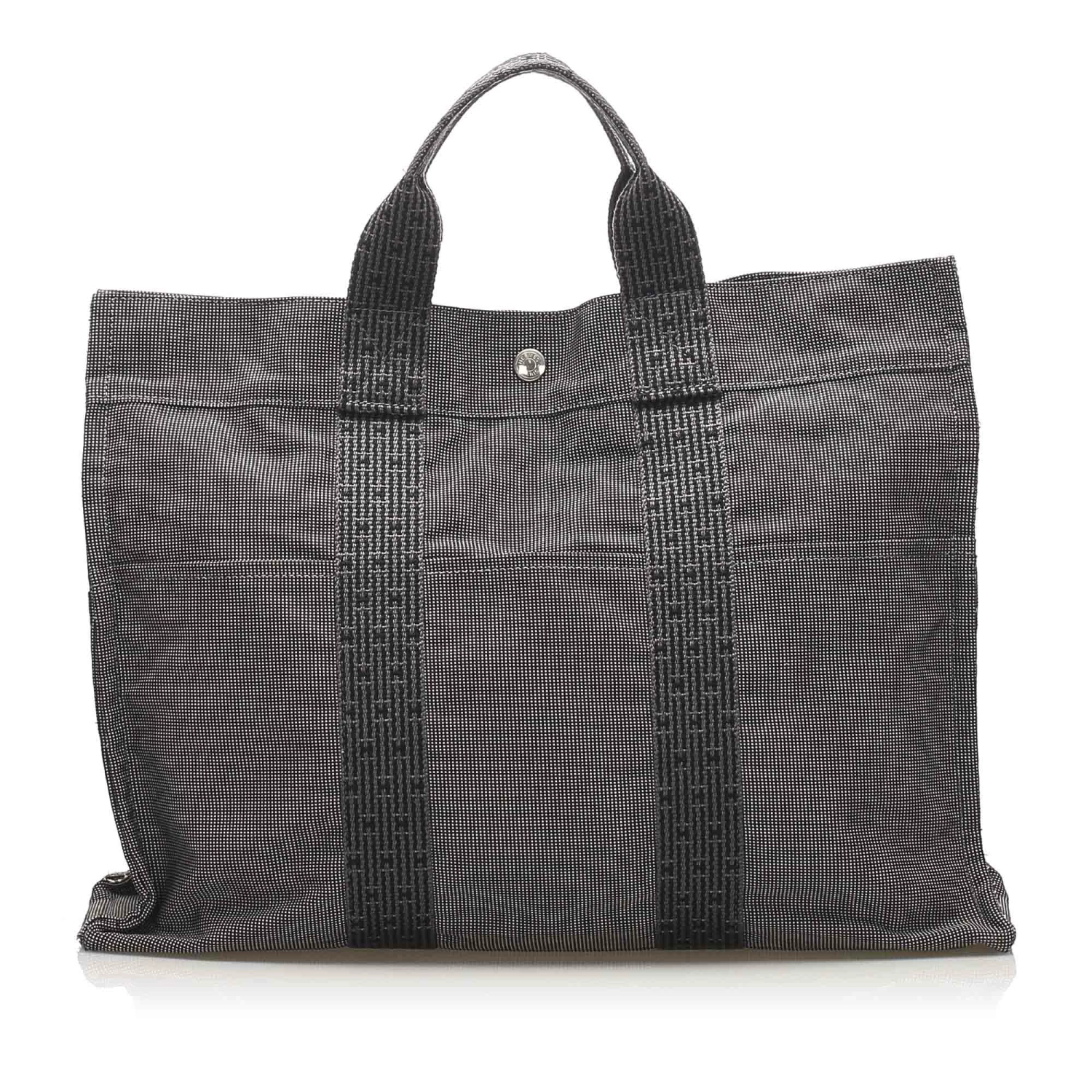 Hermes Grey Canvas Fourre Tout Bag For Women 5 Hermes Grey Canvas Fourre Tout Bag For Women - Image 3