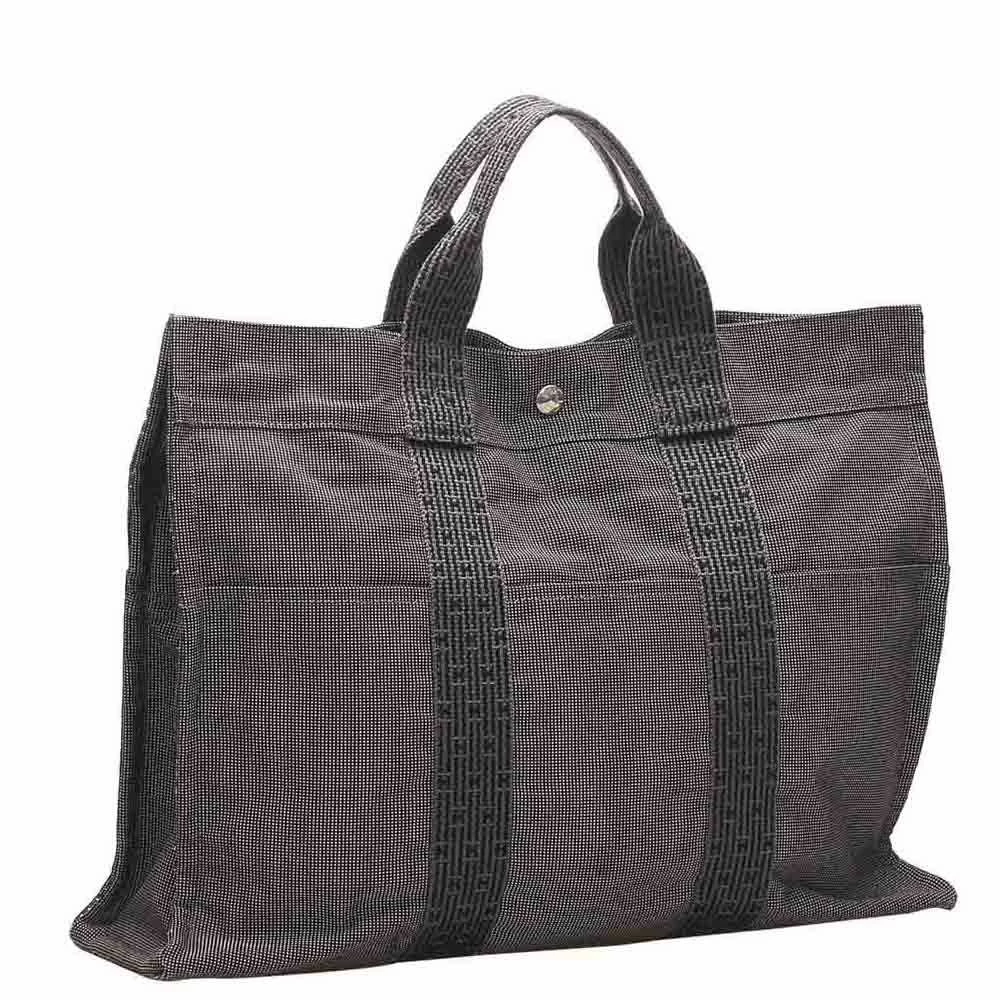 Hermes Grey Canvas Fourre Tout Bag For Women 4 Hermes Grey Canvas Fourre Tout Bag For Women - Image 2