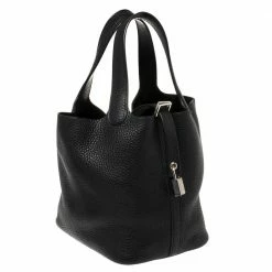 Hermes Black Togo Leather Picotin Lock PM Bag For Women -Deals Hermes Store luxury women hermes used handbags p384387 007