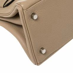 Hermes Trench Clemence Leather Palladium Hardware Shoulder Kelly 42 Bag For Women -Deals Hermes Store luxury women hermes used handbags p386102 015