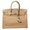 Hermes Cardamome Taurillon Clemence Leather Palladium Hardware Birkin 35 Bag For Women