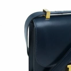 Hermes Blue De Malte Epsom Calfskin Box Constance Shoulder Bag For Women -Deals Hermes Store luxury women hermes used handbags p38899 0007