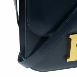 Hermes Blue De Malte Epsom Calfskin Box Constance Shoulder Bag For Women -Deals Hermes Store luxury women hermes used handbags p38899 0010