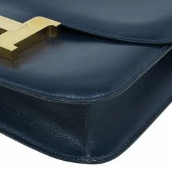 Hermes Blue De Malte Epsom Calfskin Box Constance Shoulder Bag For Women -Deals Hermes Store luxury women hermes used handbags p38899 0011